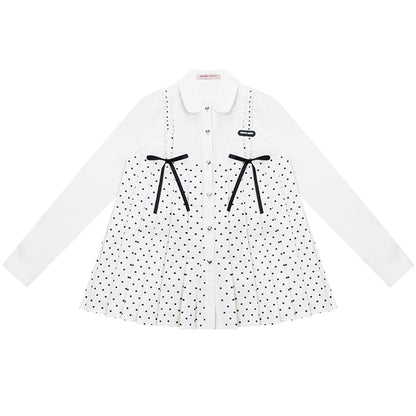 Bow Doll Collar Long Sleeve Shirt