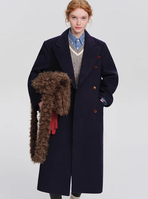 Suit collar thickened high-end tweed jacket