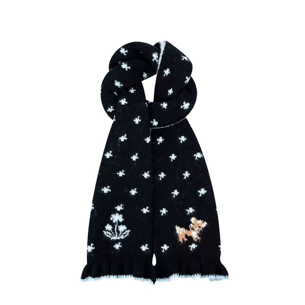 Cartoon Polka Dot Wool Scarf