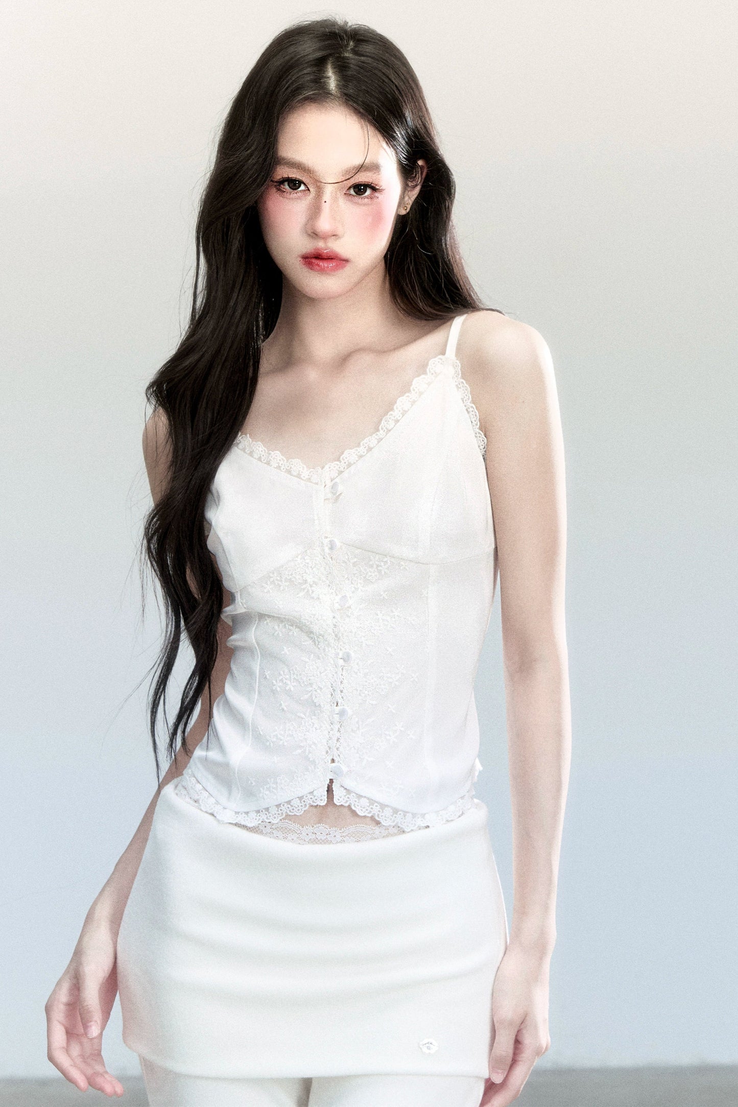 Lazy V-Neck Knit Top