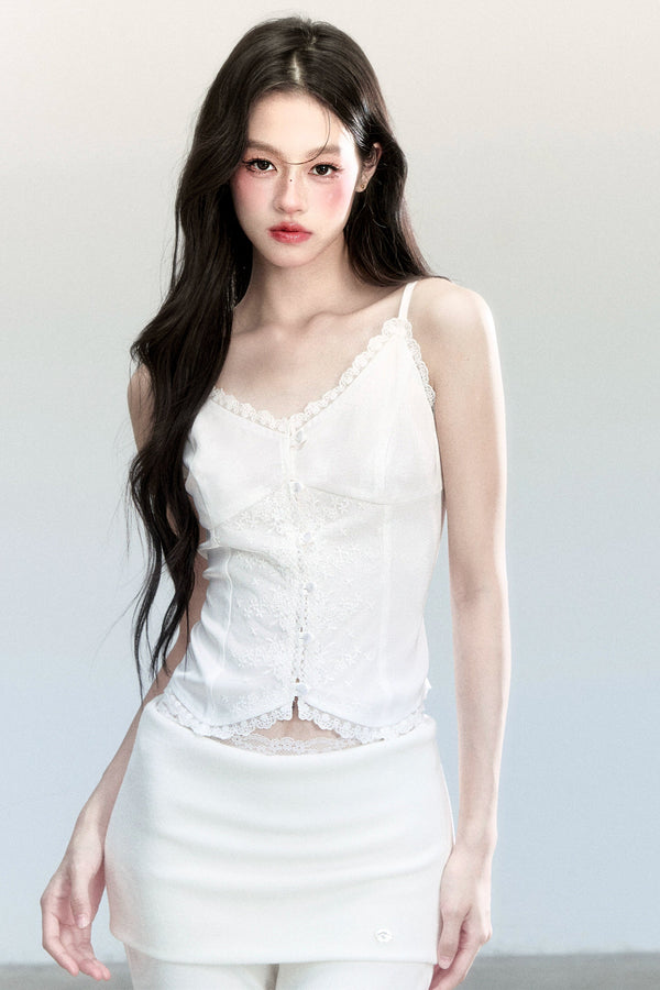 Lazy V-Neck Knit Top