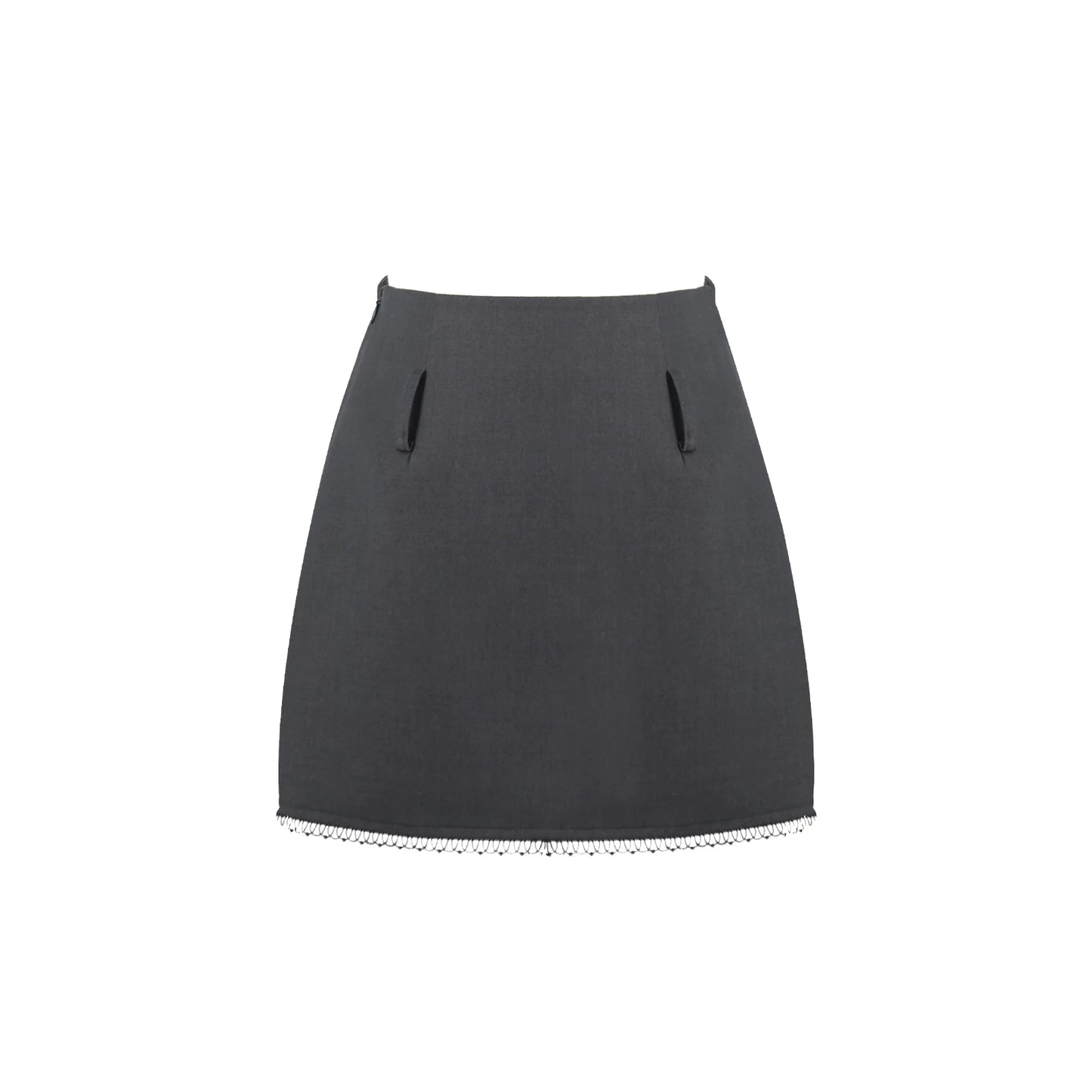 Versatile Gray A-Line Skirt