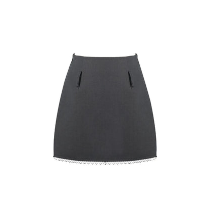 Versatile Gray A-Line Skirt