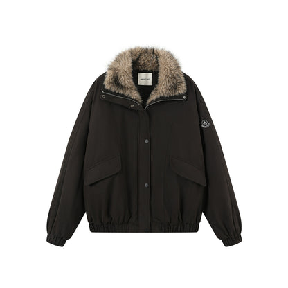 Retro Fur Collar Winter Coat
