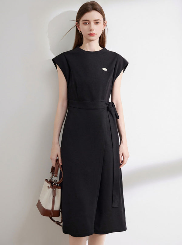 Irregular Waist Sleeveless Dress