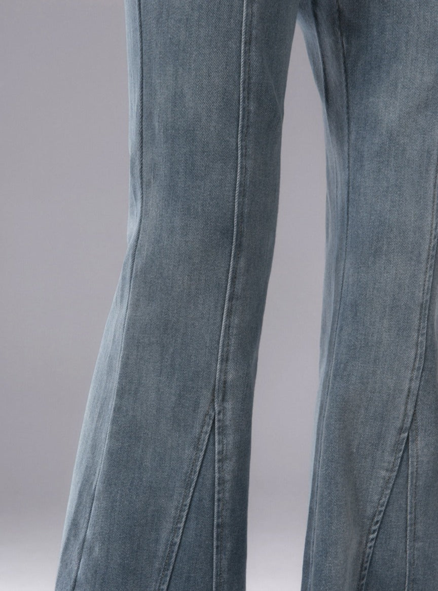 DENIM FLARED PANTS