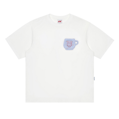 Hip-Hop Embroidery Cup T-Shirt