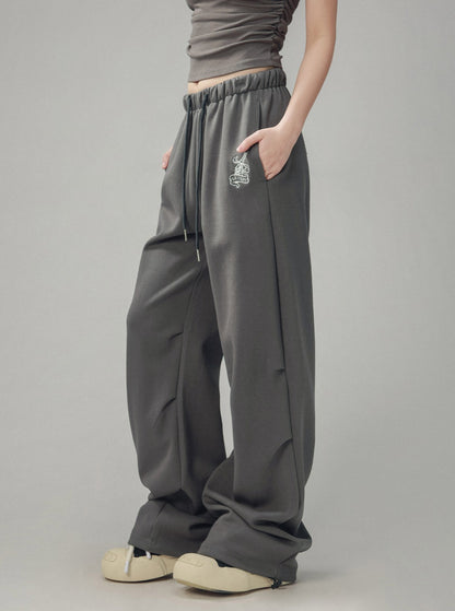 Retro Grey Sweatpants Pants