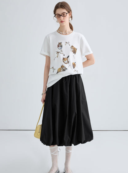 Temperament Versatile Design Cloud Bud Skirt