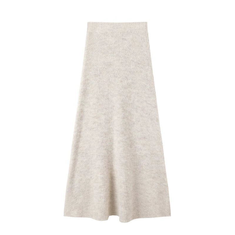 Fur Collar Lace-Up Coat Set-Up