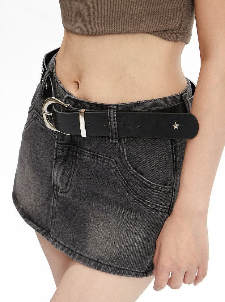 American Fit Slim A-Line Short Denim Rock