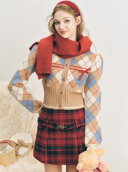 Ruby Knit Plaid Sweater