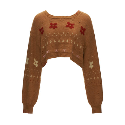 Star Jacquard Sweater Top Set-Up