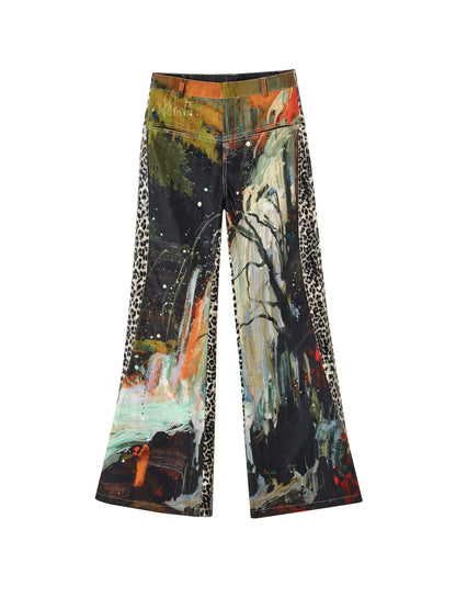 Leopard Waterfall Pants