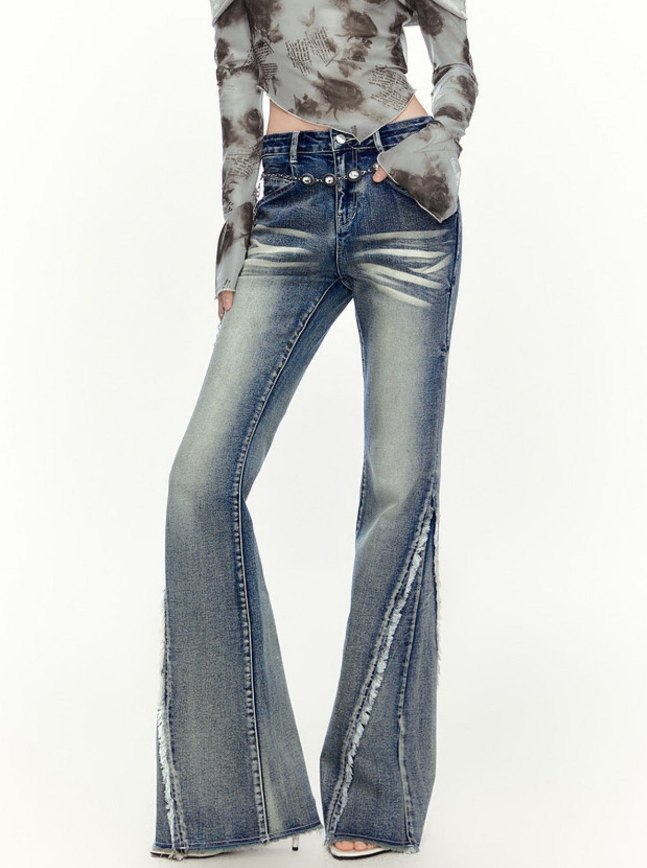 American Retro Washed Jeans Pants