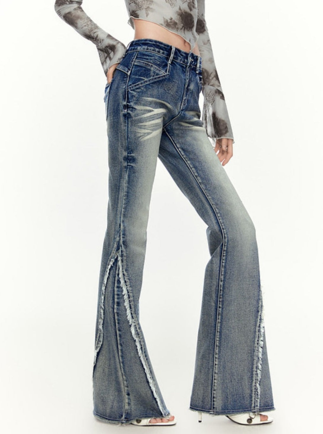 American Retro Washed Jeans Pants