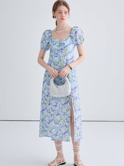 French Retro Floral Dress