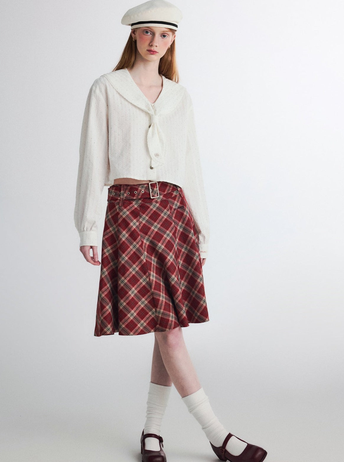 Retro Academy Checked Skirt