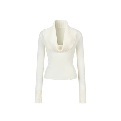 Off-Shoulder Rose Knit Top