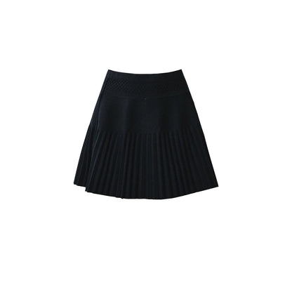 Navy Collar Knit Top