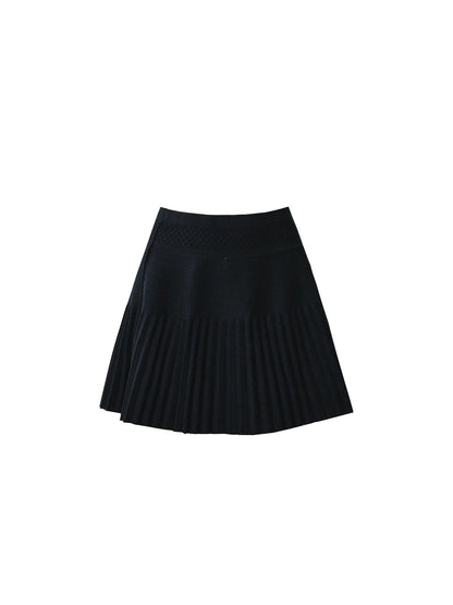 Pleated Knit Skirt & Top Set-Up
