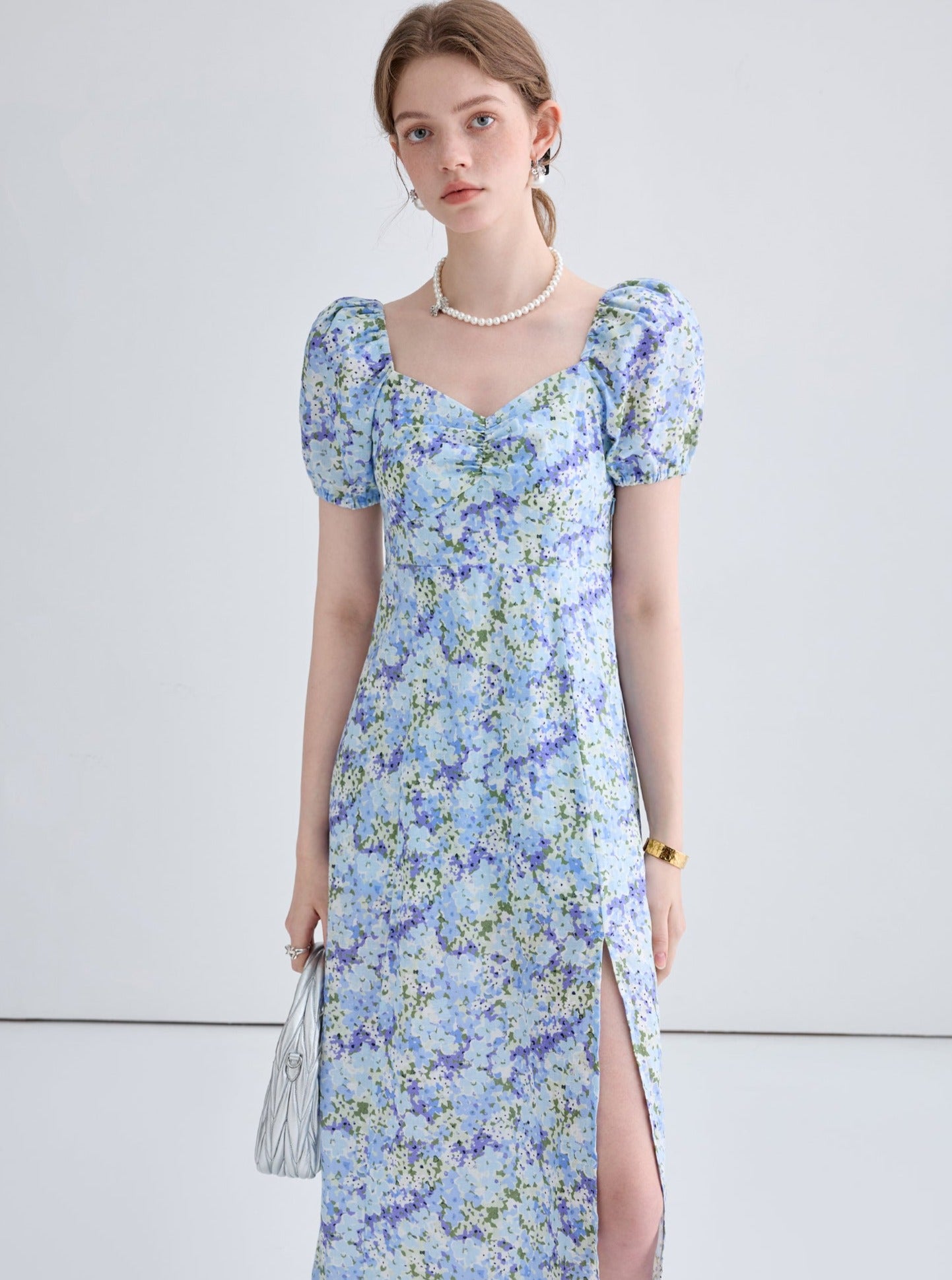 French Retro Floral Dress