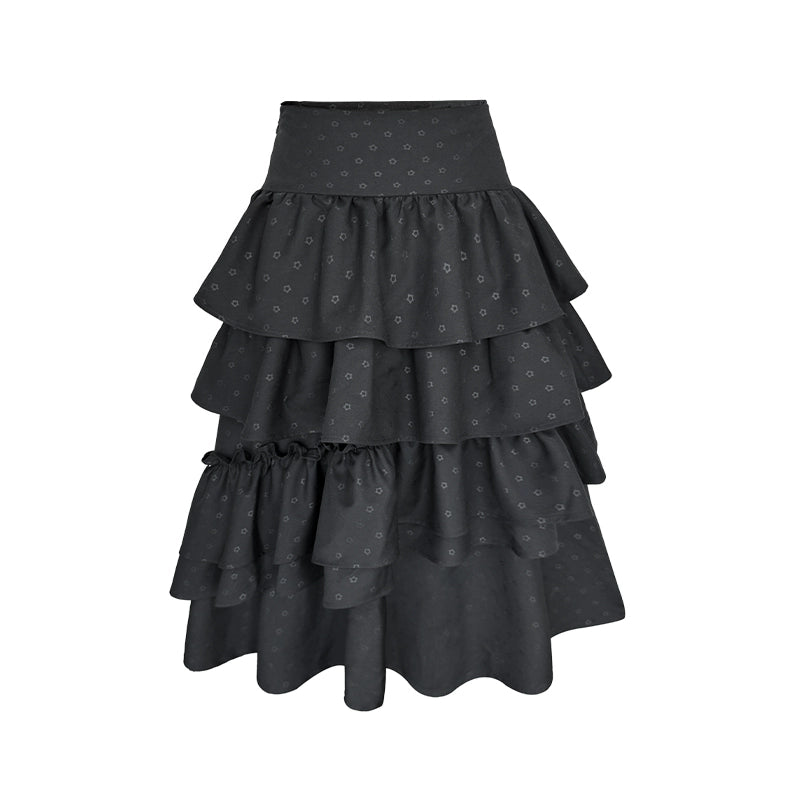 Vintage White Flower Puffy Skirt