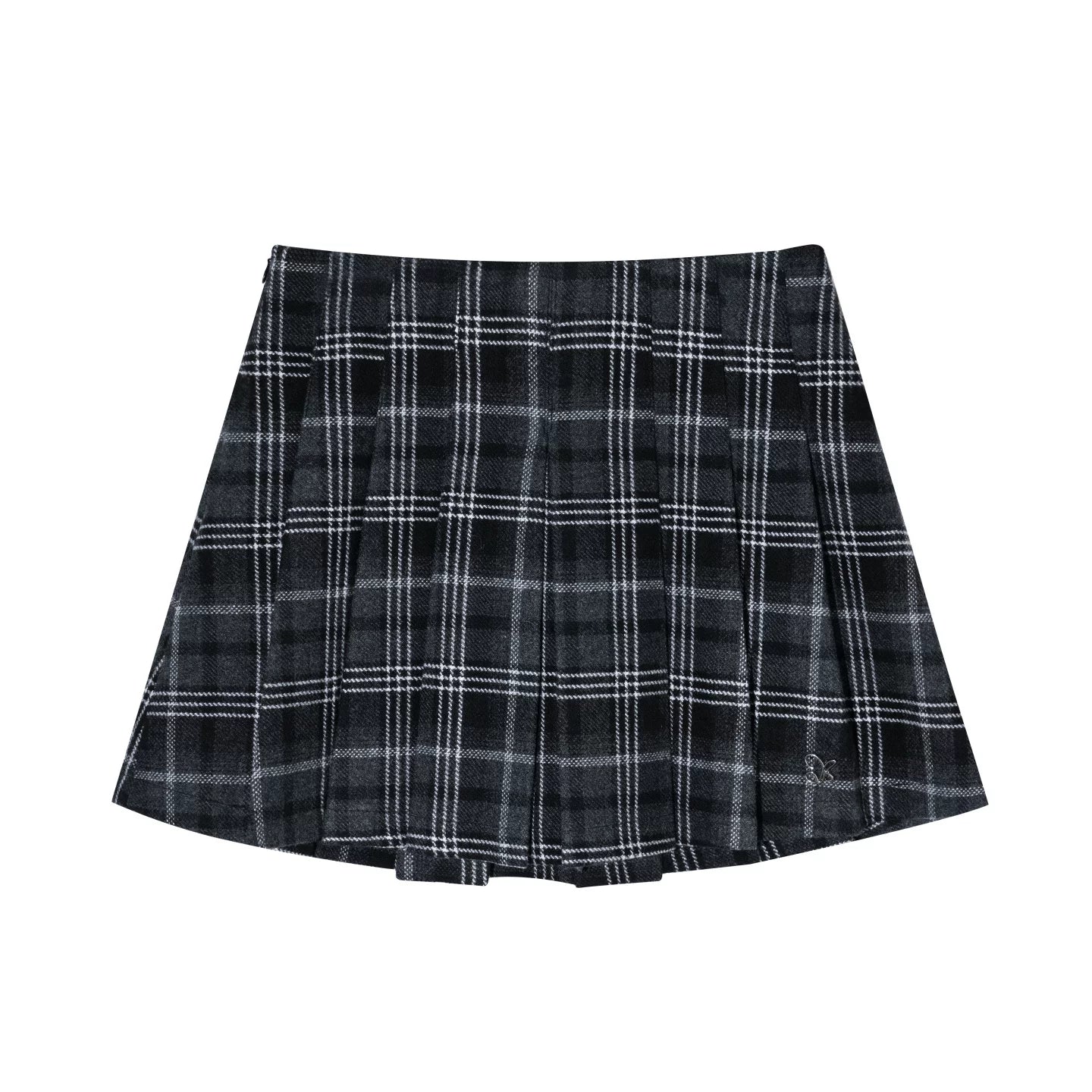 Retro Plaid Wool Skirt