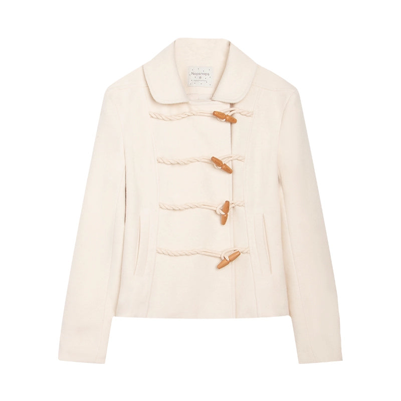 Slim Waist Woolen Coat Set-Up