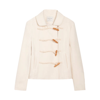 Slim Waist Woolen Coat Set-Up