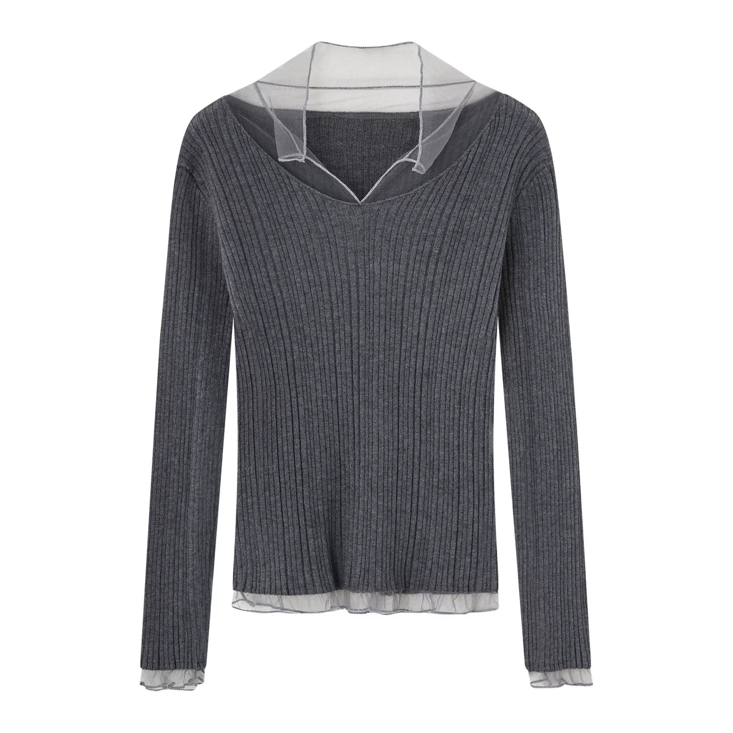 Mesh Splicing High-Elastic Base Shirt