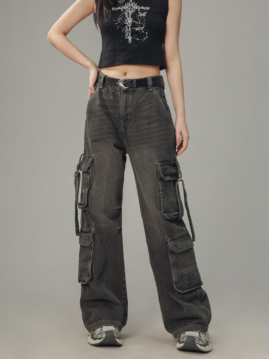 Unisex Straight Loose Cargo Pants