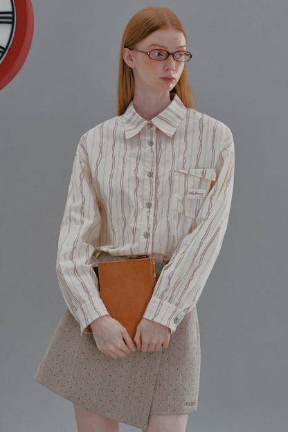 WhyBerry 24AW "Sweet Tea Diary" Vintage-Hemd mit Kontrastkaro