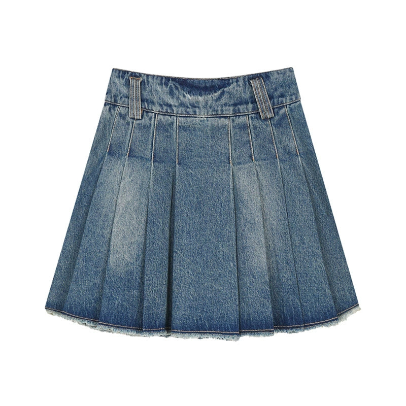 Slimming High-Waisted Pleated Skirt