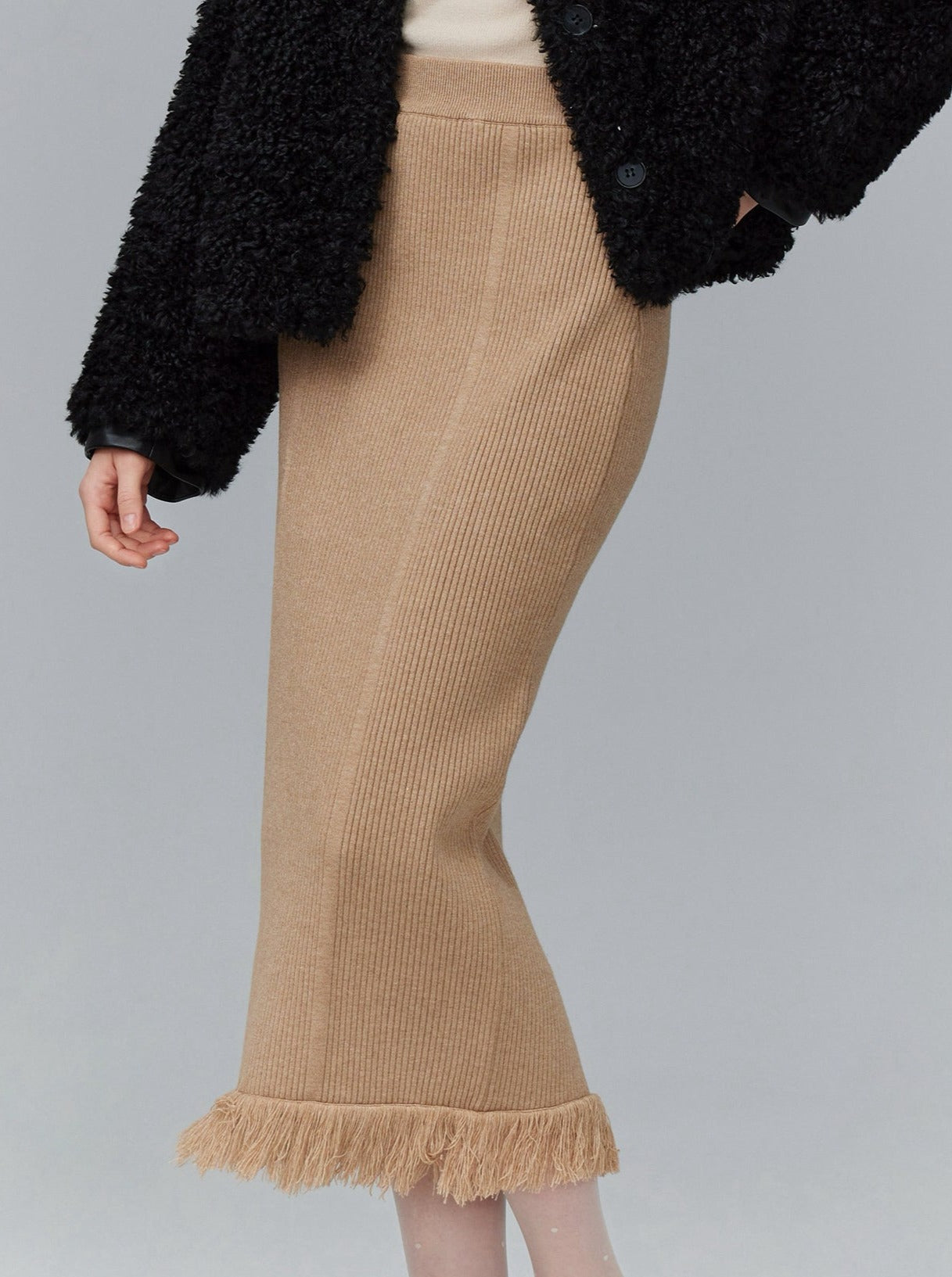 Tassel Long Slim Hip Skirt