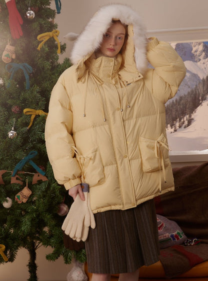 Detachable Fur Collar Thickened Bread Jacket