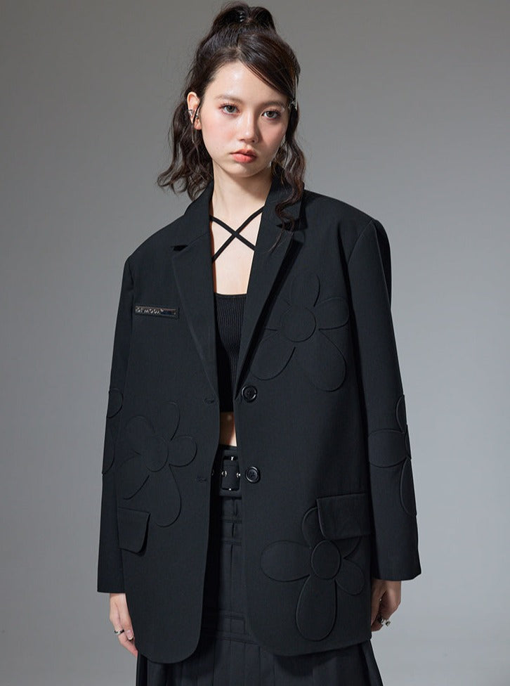 Three-dimensional embossed suit jacket