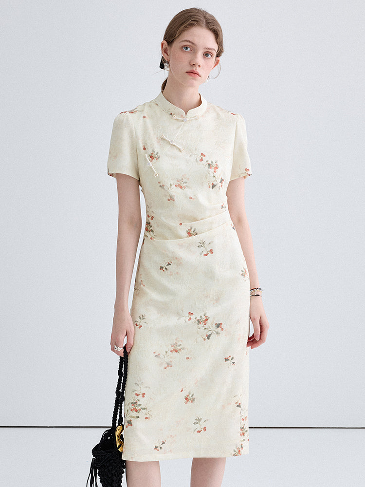 Floral Cheongsam Dress