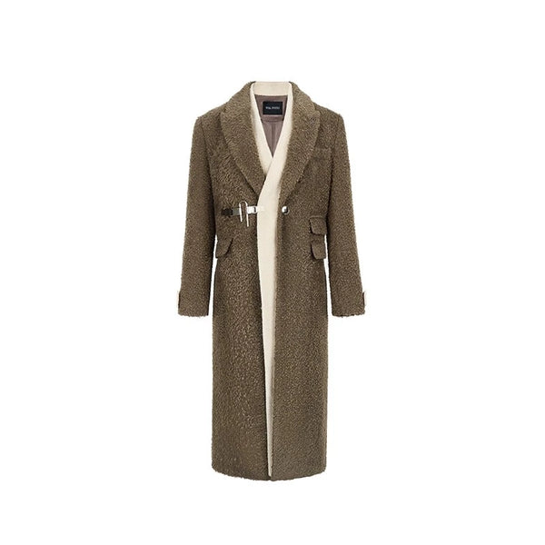 Suit collar wool coat