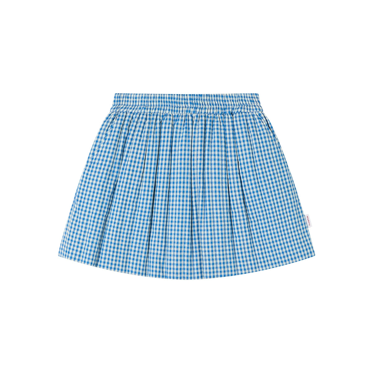 Elasticated Plaid Quilted A-Line Skirt