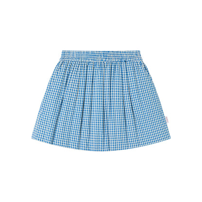 Elasticated Plaid Quilted A-Line Skirt