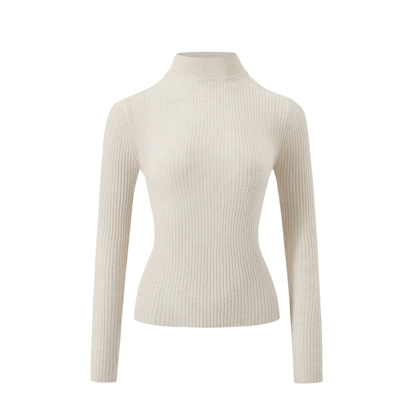 High Neck Knitted Sweater Top