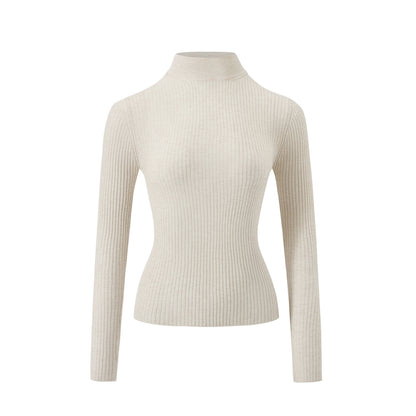High Neck Knitted Sweater Top
