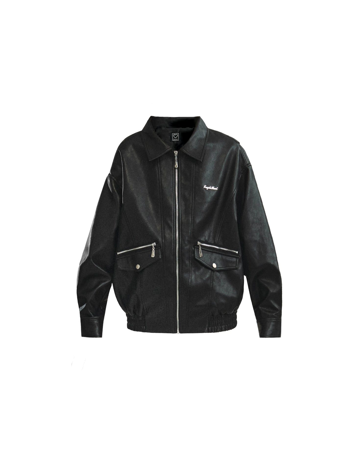 [87new] fragile shop - cooles mädchen akzent biker lederjacke neue amerikanische vintage mantel