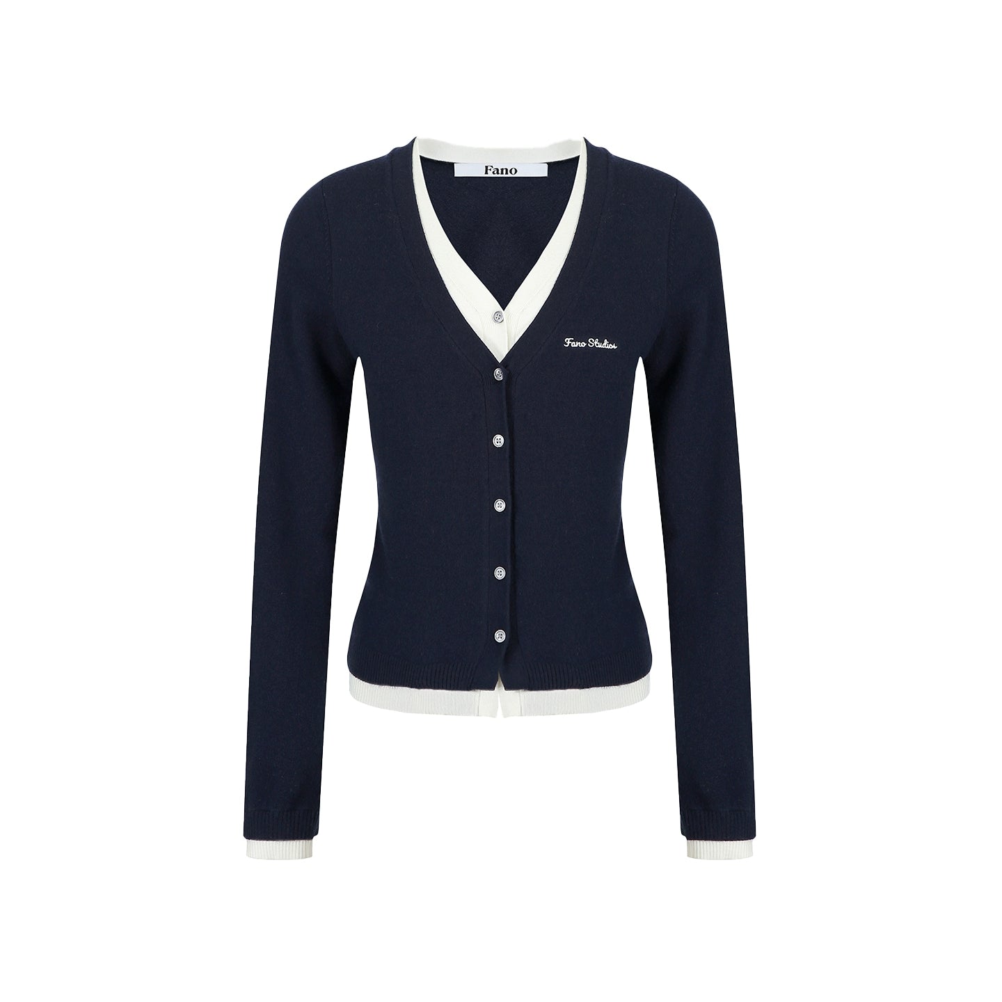 Color-Blocking Knit V-Neck Top