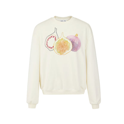 Fig Embroidered Crew Neck Top