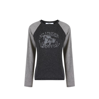 Textured Color-Blocked Raglan Top