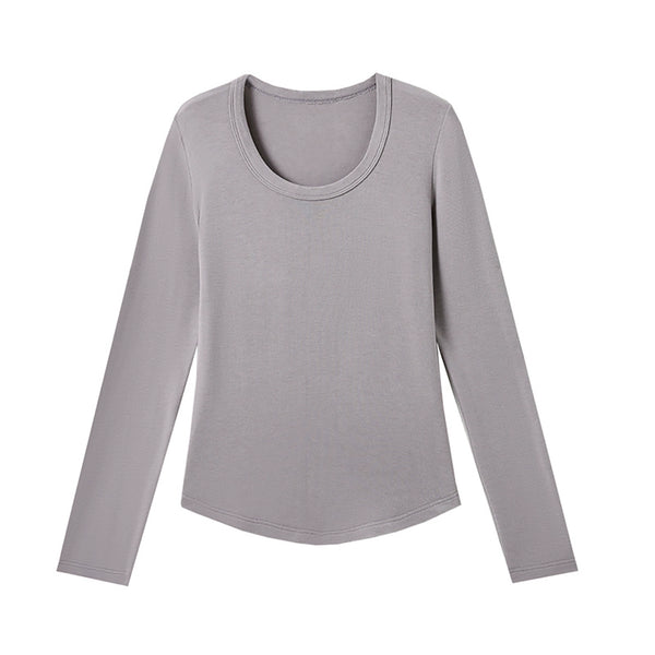 Tencel Wool Crew Neck Top