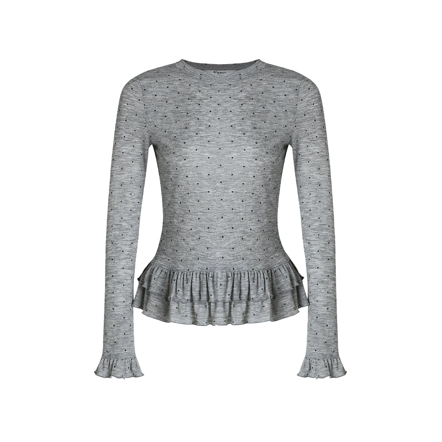 Romantic Polka Dot Long-Sleeved T-shirt