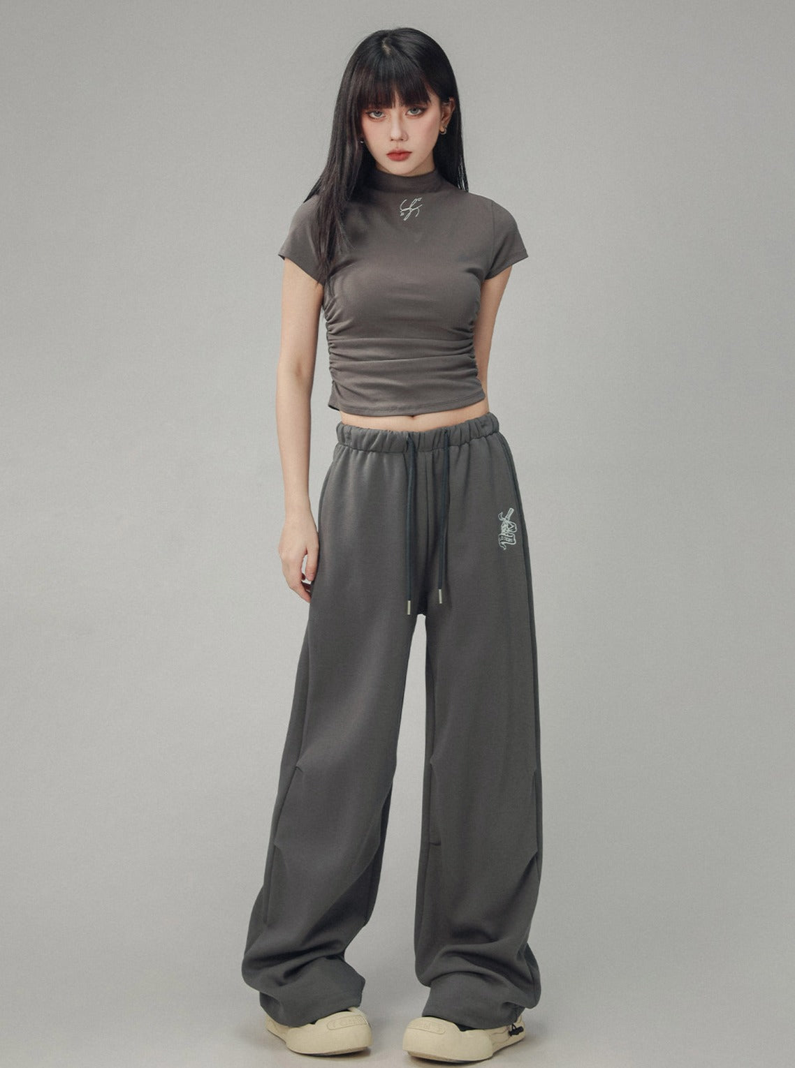 Retro Grey Sweatpants Pants